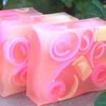 Plumeria Handmade Swirly Curly Soap
