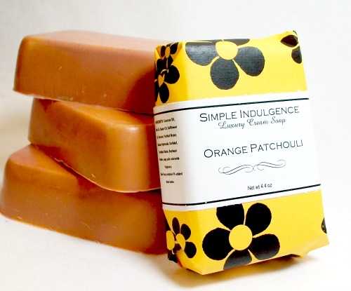 Orange Patchouli Soap, Handmade Bar Soap, Simple Indulgence