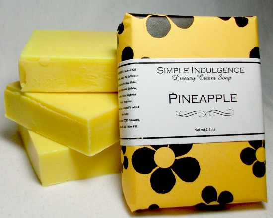 Pineapple Simple Indulgence Handmade Soap, Shea Enriched